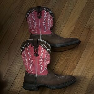 Ariat Pink and Brown Western Boots
